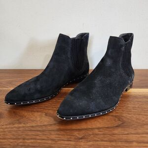 Rebecca Minkoff Madysin Black Suede Leather Ankle Bootie Boot Fall Winter Size 6